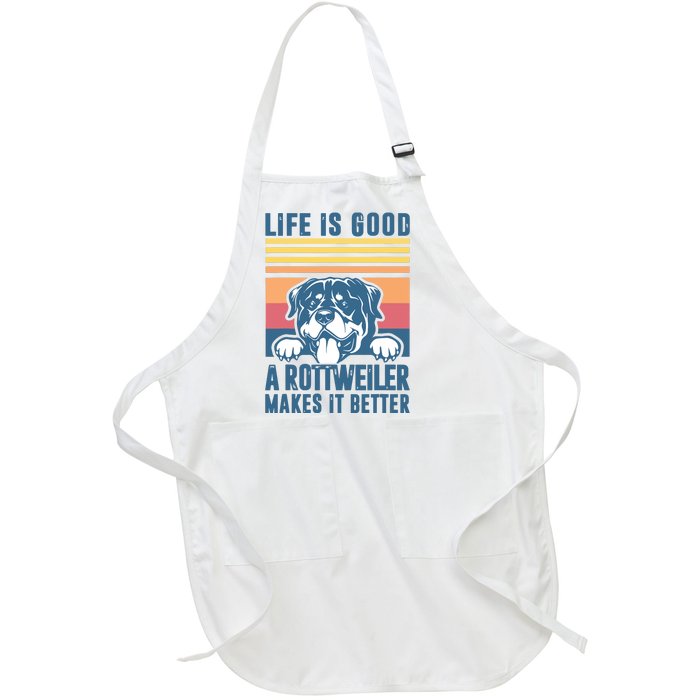 Rottweiler Gifts For Men Women Rottweiler Mom Dad Rottweiler Full-Length Apron With Pockets