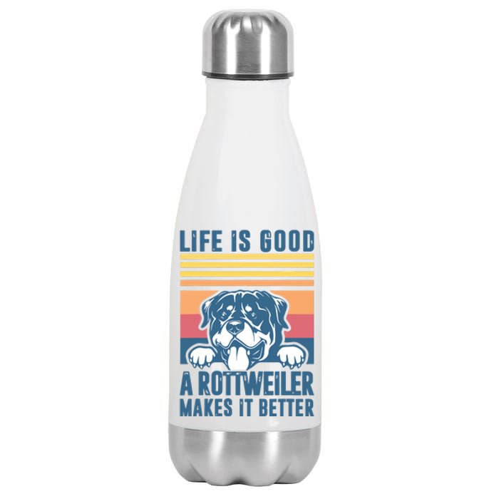 Rottweiler Gifts For Men Women Rottweiler Mom Dad Rottweiler Stainless Steel Insulated Water Bottle