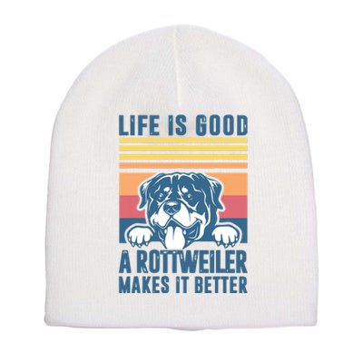 Rottweiler Gifts For Men Women Rottweiler Mom Dad Rottweiler Short Acrylic Beanie