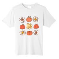 Retro Groovy Fall Vintage Pumpkin Flower Hippie Halloween Tall Fusion ChromaSoft Performance T-Shirt