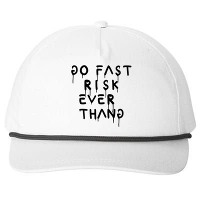 Retro Go Fast Risk Everything Funny Snapback Five-Panel Rope Hat