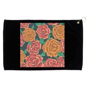 Rose Garden Flower Nature Grommeted Golf Towel