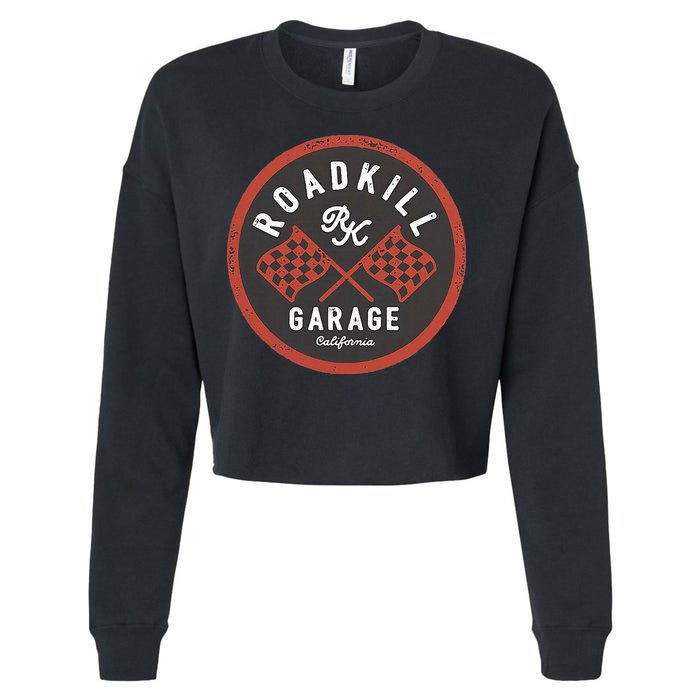 Roadkill Garage Flags Cropped Pullover Crew