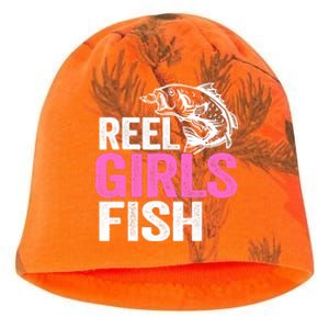 Reel Girl Fish Bass Fishing Funny Fisherwoman Mom Fishing Kati - Camo Knit Beanie