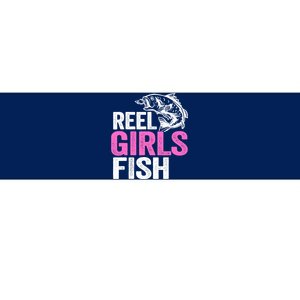 Reel Girl Fish Bass Fishing Funny Fisherwoman Mom Fishing Bumper Sticker