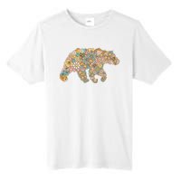 Retro Groovy Floral Bear Spring Nature Bear Lovers Tall Fusion ChromaSoft Performance T-Shirt