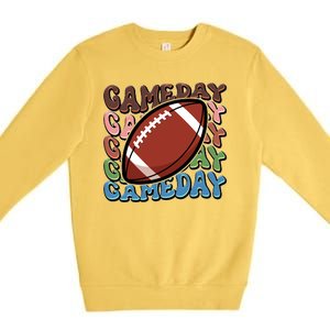 Retro Gameday Football Sports Fan Premium Crewneck Sweatshirt