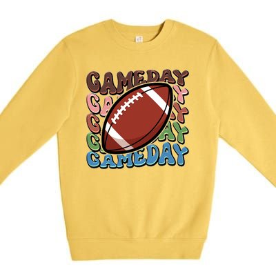 Retro Gameday Football Sports Fan Premium Crewneck Sweatshirt