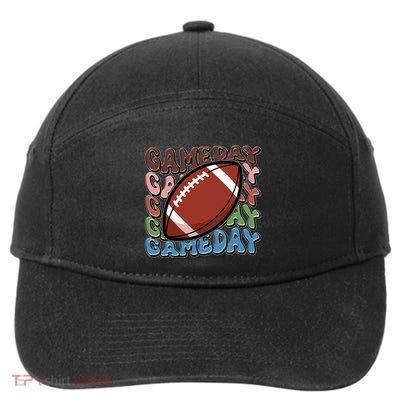Retro Gameday Football Sports Fan 7-Panel Snapback Hat