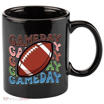 Retro Gameday Football Sports Fan 11oz C Handle Ceramic Mug