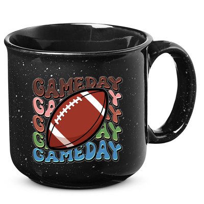 Retro Gameday Football Sports Fan 15oz Campfire Ceramic Mug