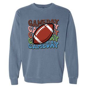 Retro Gameday Football Sports Fan Garment-Dyed Sweatshirt