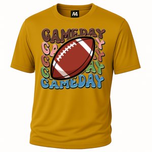 Retro Gameday Football Sports Fan Cooling Performance Crew T-Shirt