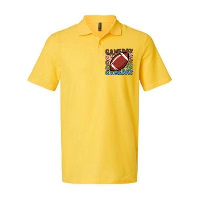 Retro Gameday Football Sports Fan Softstyle Adult Sport Polo