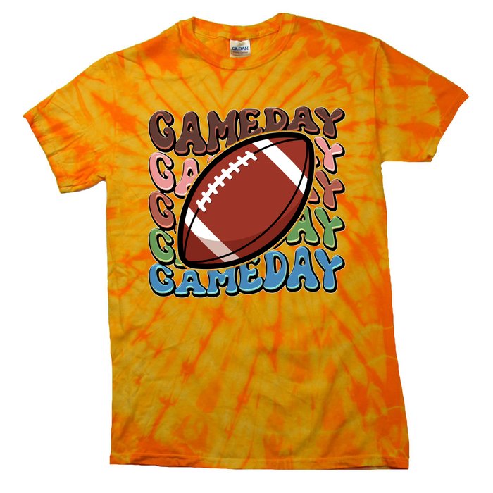 Retro Gameday Football Sports Fan Tie-Dye T-Shirt