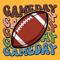 Retro Gameday Football Sports Fan Kids T-Shirt