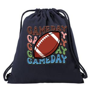 Retro Gameday Football Sports Fan Drawstring Bag