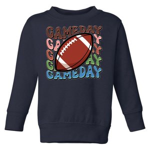 Retro Gameday Football Sports Fan Toddler Sweatshirt