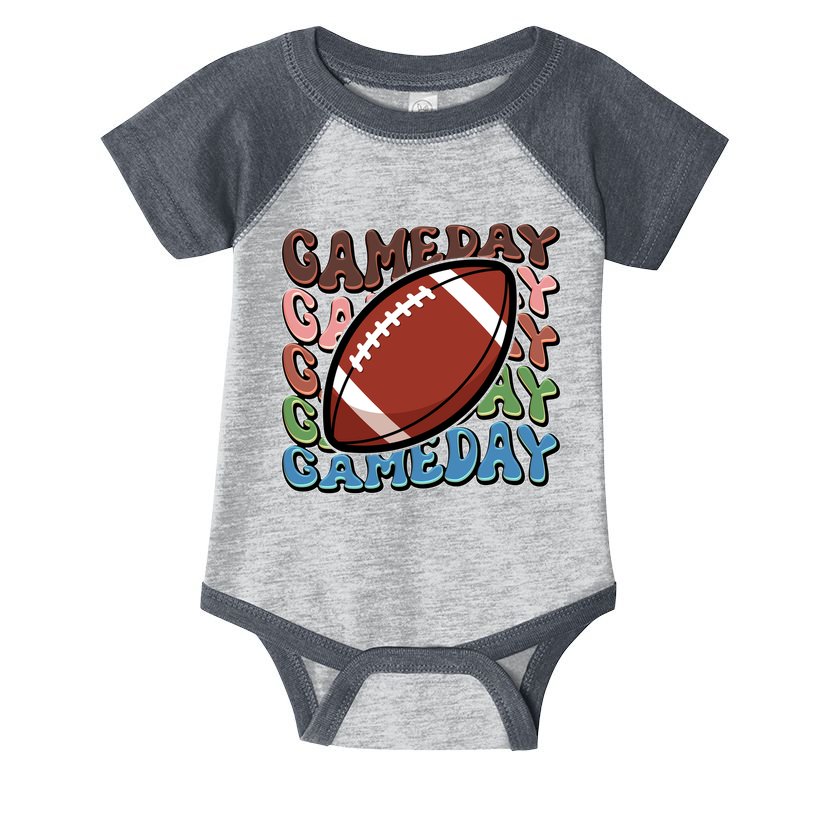 Retro Gameday Football Sports Fan Infant Baby Jersey Bodysuit