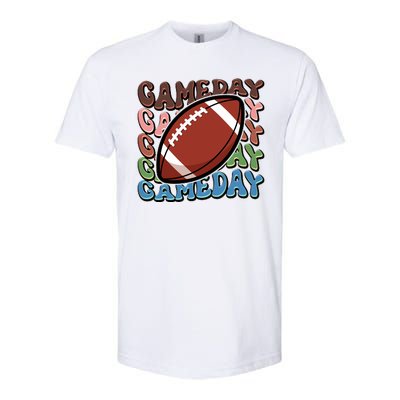 Retro Gameday Football Sports Fan Softstyle® CVC T-Shirt