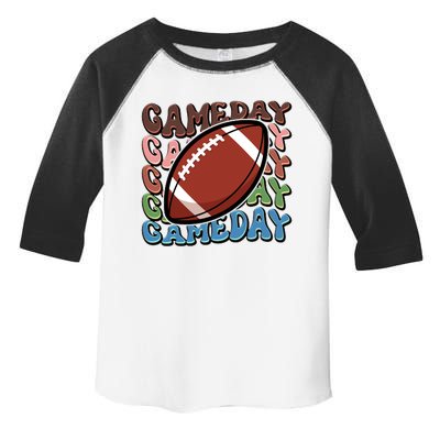 Retro Gameday Football Sports Fan Toddler Fine Jersey T-Shirt