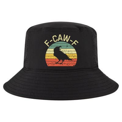 Retro Grunge F-Caw-F Black Crow Black Bird Cawing  Cool Comfort Performance Bucket Hat