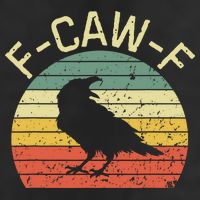 Retro Grunge F-Caw-F Black Crow Black Bird Cawing  Cool Comfort Performance Bucket Hat