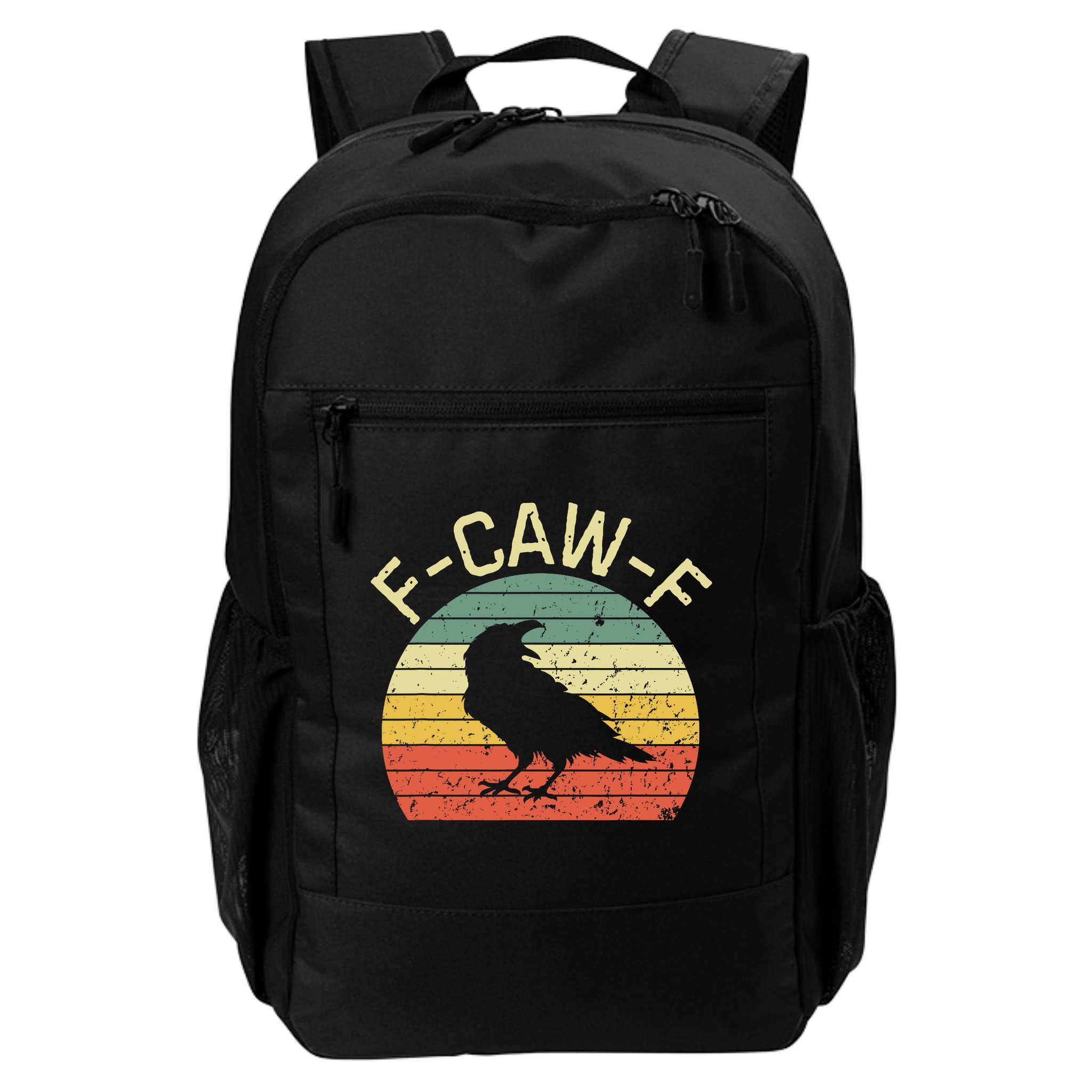 Retro Grunge F-Caw-F Black Crow Black Bird Cawing  Backpack