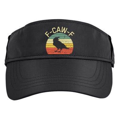 Retro Grunge F-Caw-F Black Crow Black Bird Cawing  Adult Drive Performance Visor
