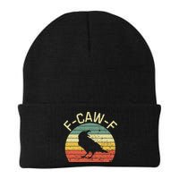 Retro Grunge F-Caw-F Black Crow Black Bird Cawing  Beanie