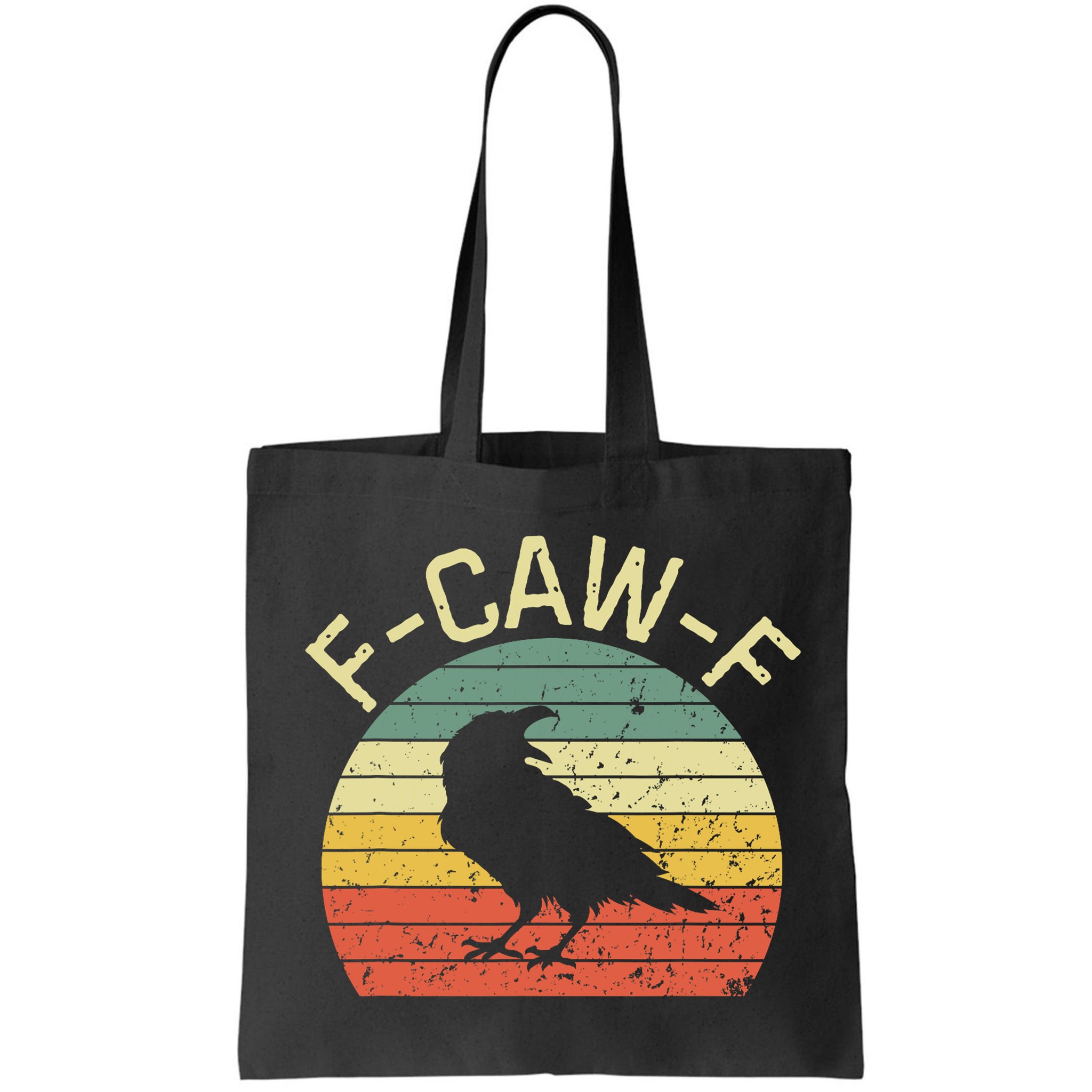 Retro Grunge F-Caw-F Black Crow Black Bird Cawing  Bag