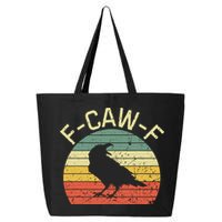 Retro Grunge F-Caw-F Black Crow Black Bird Cawing  25L Jumbo Tote