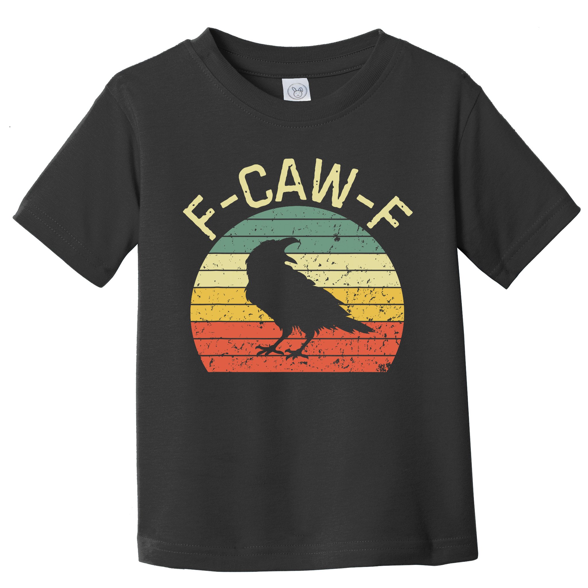 Retro Grunge F-Caw-F Black Crow Black Bird Cawing  Toddler T-Shirt