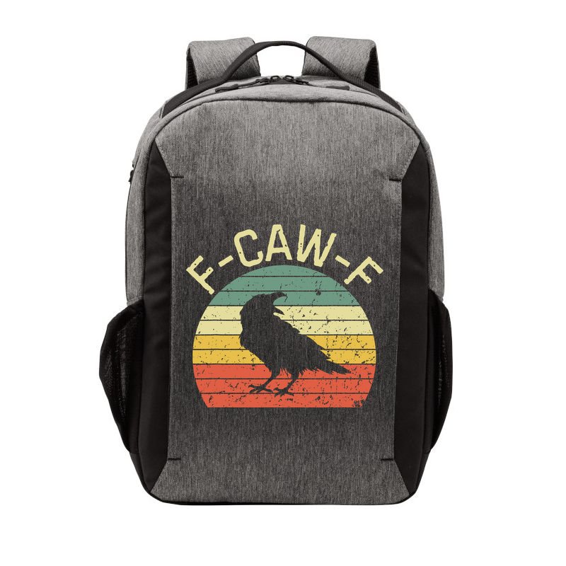 Retro Grunge F-Caw-F Black Crow Black Bird Cawing  Vector Backpack