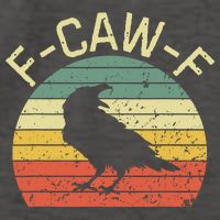 Retro Grunge F-Caw-F Black Crow Black Bird Cawing  Vector Backpack