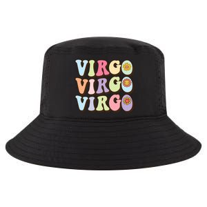 Retro Groovy Floral Virgo Zodiac Sign Birthday Horoscope Gift Cool Comfort Performance Bucket Hat