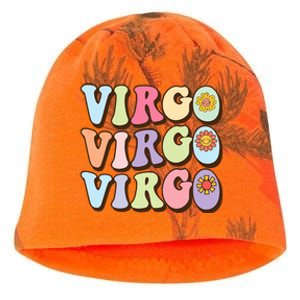 Retro Groovy Floral Virgo Zodiac Sign Birthday Horoscope Gift Kati - Camo Knit Beanie