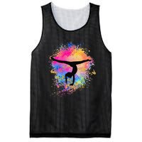 Rainbow Gymnastics Female Gymnast Silhouette HandStand Mesh Reversible Basketball Jersey Tank