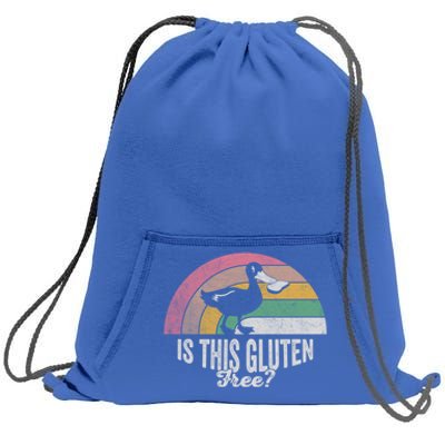 Retro Gluten Free Meaningful Gift Is This Gluten Free? Gluten Allergy Gift Sweatshirt Cinch Pack Bag