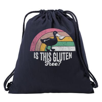 Retro Gluten Free Meaningful Gift Is This Gluten Free? Gluten Allergy Gift Drawstring Bag