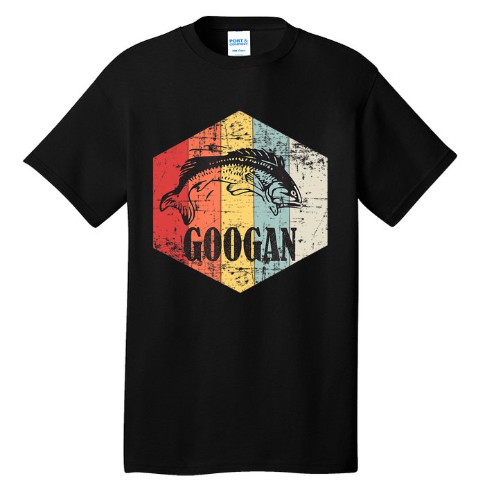 Retro Googan Fish Fishing Vintage Sunset Funny Fisherman Fan Tall T-Shirt