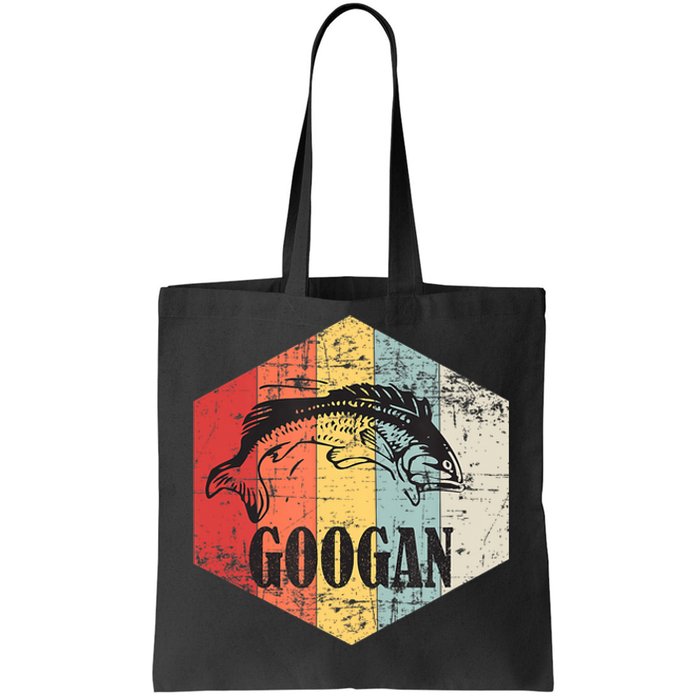 Retro Googan Fish Fishing Vintage Sunset Funny Fisherman Fan Tote Bag