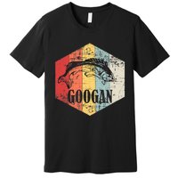 Retro Googan Fish Fishing Vintage Sunset Funny Fisherman Fan Premium T-Shirt