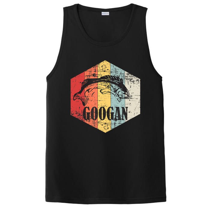 Retro Googan Fish Fishing Vintage Sunset Funny Fisherman Fan PosiCharge Competitor Tank