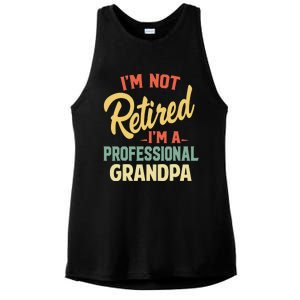 Retired Grandpa For Funny Fathers Day Grandpa Ladies PosiCharge Tri-Blend Wicking Tank