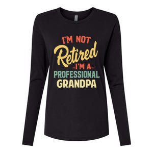 Retired Grandpa For Funny Fathers Day Grandpa Womens Cotton Relaxed Long Sleeve T-Shirt