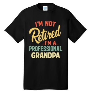 Retired Grandpa For Funny Fathers Day Grandpa Tall T-Shirt