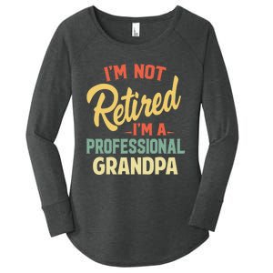 Retired Grandpa For Funny Fathers Day Grandpa Women's Perfect Tri Tunic Long Sleeve Shirt