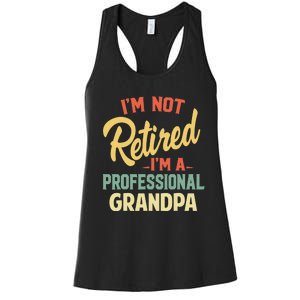 Retired Grandpa For Funny Fathers Day Grandpa Women's Racerback Tank