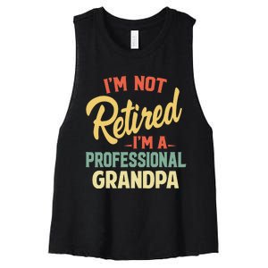 Retired Grandpa For Funny Fathers Day Grandpa Women's Racerback Cropped Tank